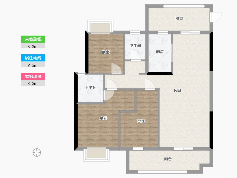 湖北省-潜江市-满庭春-101.60-户型库-动静线