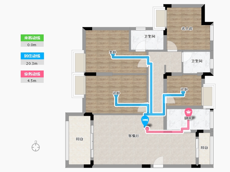 湖北省-武汉市-地铁盛观尚城-111.20-户型库-动静线