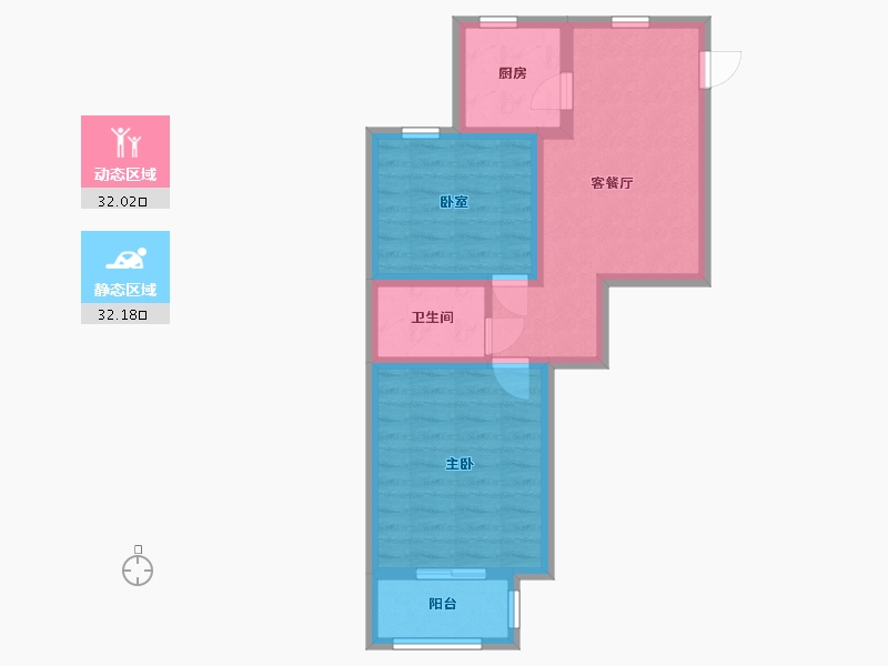 北京-北京市-建材城东一里-58.93-户型库-动静分区