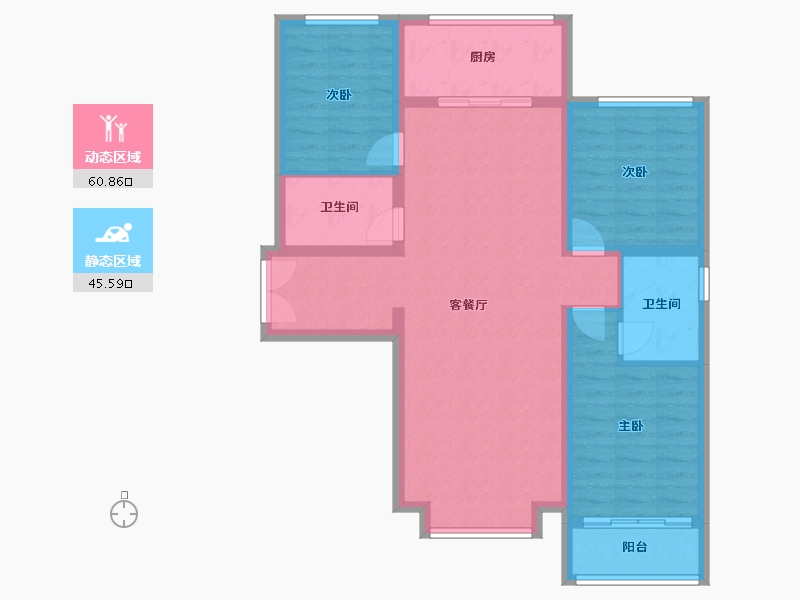 甘肃省-庆阳市-环县世纪花园-A区-104.98-户型库-动静分区