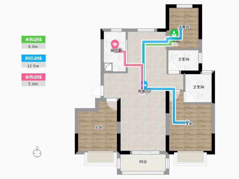 河北省-石家庄市-雅居乐御宾府-89.00-户型库-动静线