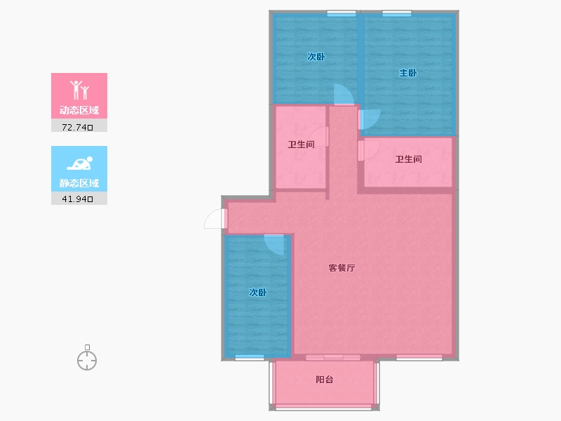 香港特别行政区-北区-GSD-104.00-户型库-动静分区