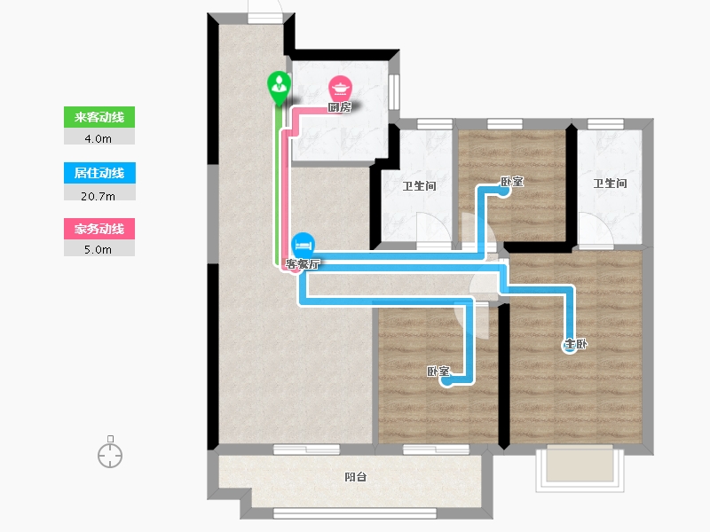 陕西省-西安市-雁南朗境-88.00-户型库-动静线