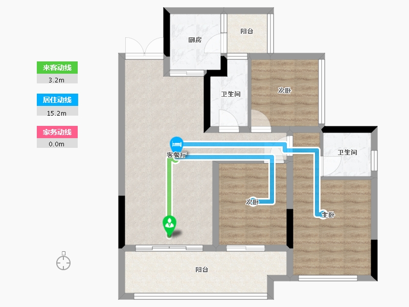 四川省-成都市-北大资源颐和雅郡-78.37-户型库-动静线