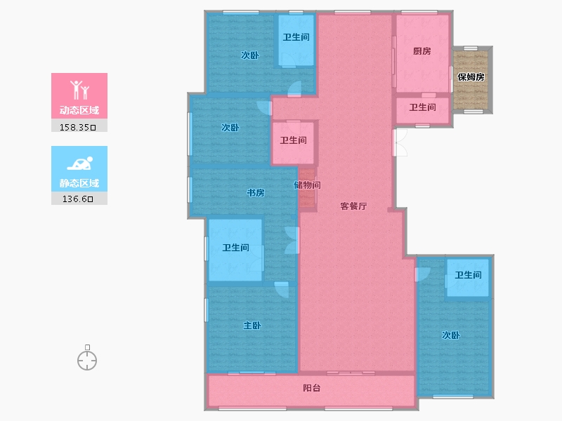 内蒙古自治区-呼伦贝尔市-万豪-323.00-户型库-动静分区