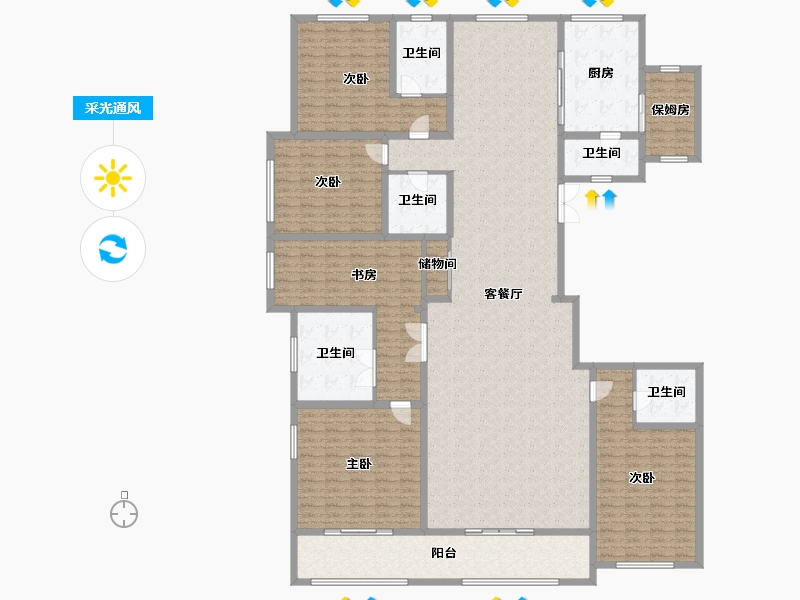 内蒙古自治区-呼伦贝尔市-万豪-323.00-户型库-采光通风