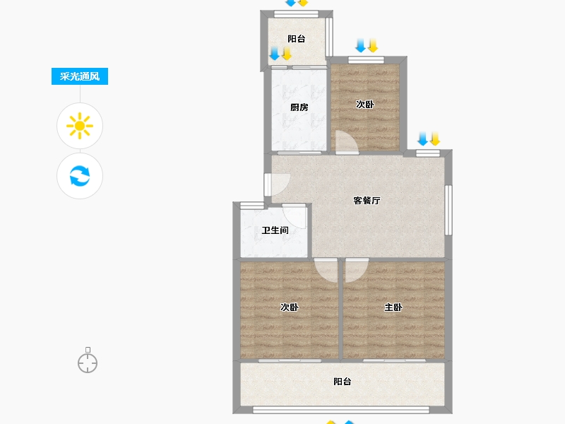 河南省-郑州市-河南省农业科学院东家属院-76.00-户型库-采光通风