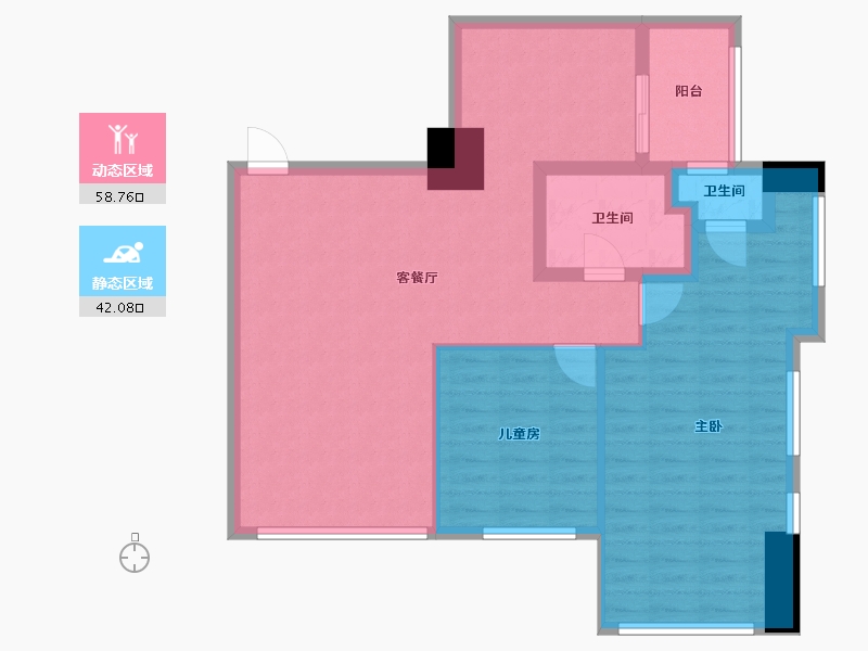 安徽省-宣城市-广德碧桂园-89.60-户型库-动静分区