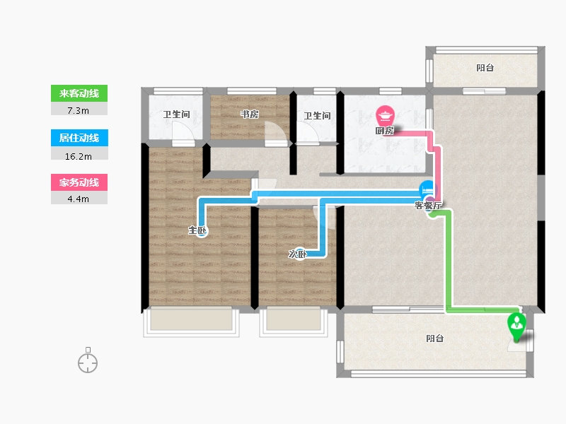 广东省-汕头市-雍颐湾-120.00-户型库-动静线