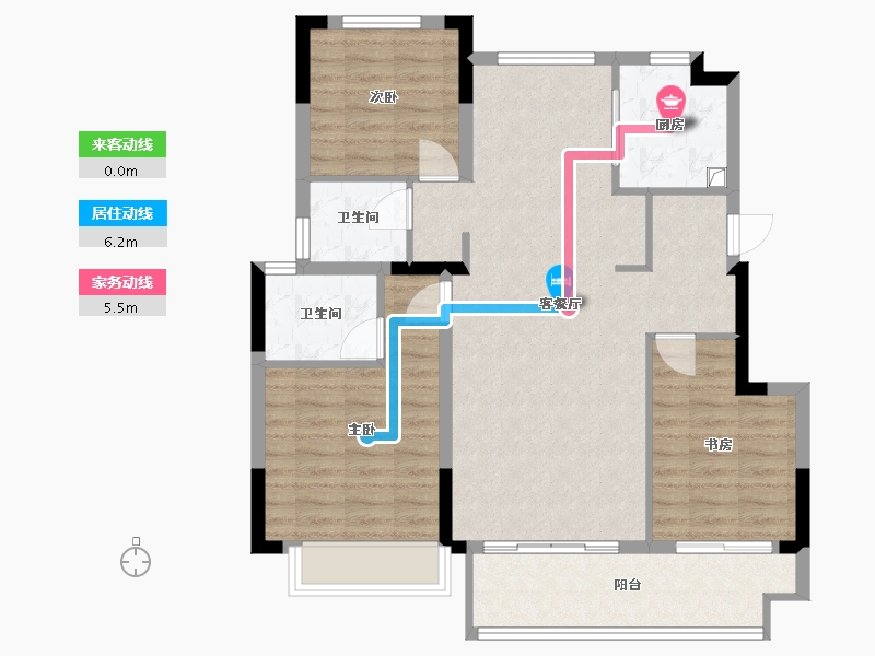 河南省-洛阳市-紫东苑小区-92.00-户型库-动静线