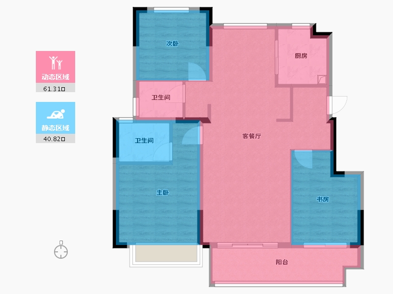 河南省-洛阳市-紫东苑小区-92.00-户型库-动静分区