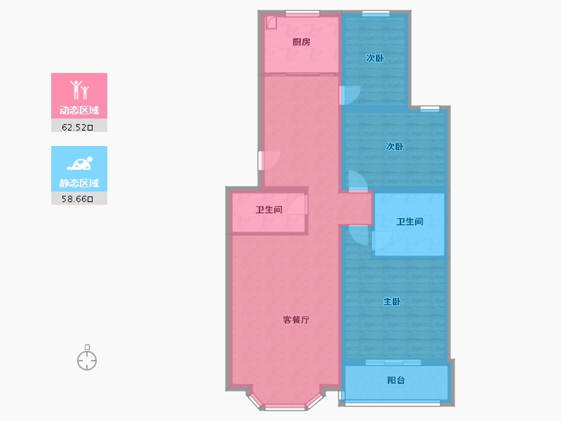 北京-北京市-碧波园-124.30-户型库-动静分区