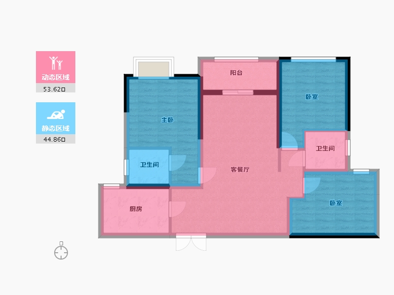 河南省-濮阳市-住友金域兰亭-88.00-户型库-动静分区