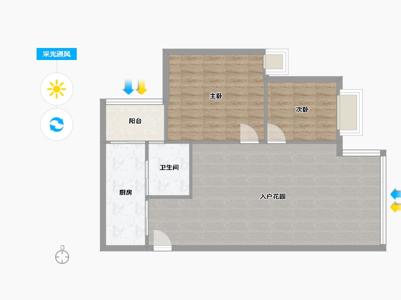 四川省-成都市-中新公园大道-西区-116.00-户型库-采光通风