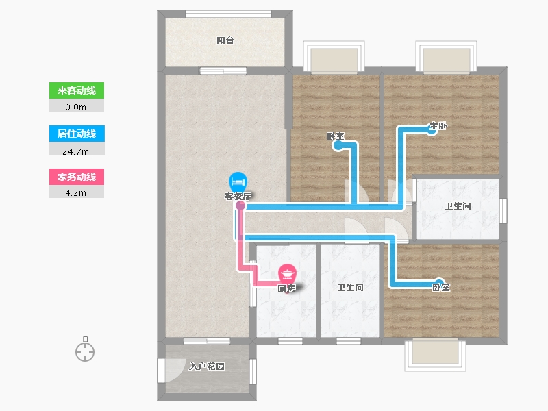 广东省-江门市-江咀芦璟园-84.80-户型库-动静线