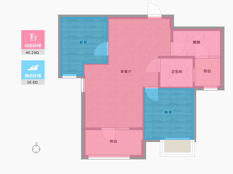 湖北省-武汉市-新城璟汇二期-55.00-户型库-动静分区