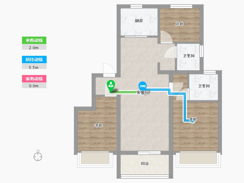 河南省-郑州市-和昌盛世城邦-76.00-户型库-动静线