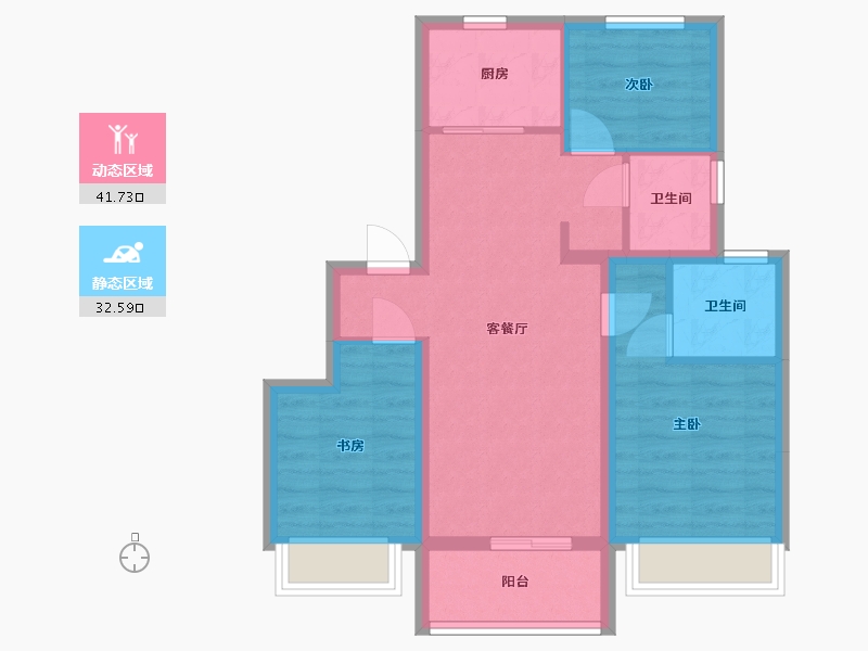 河南省-郑州市-和昌盛世城邦-76.00-户型库-动静分区