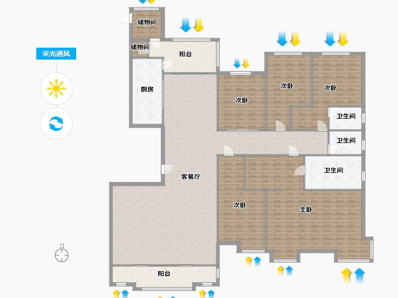 甘肃省-兰州市-碧桂园-289.62-户型库-采光通风