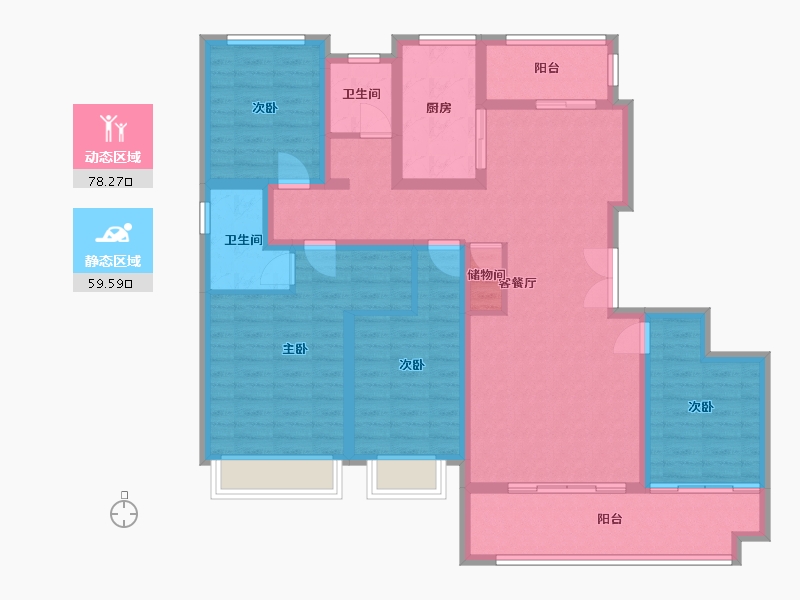 河南省-郑州市-中交翠语紫寰-120.85-户型库-动静分区