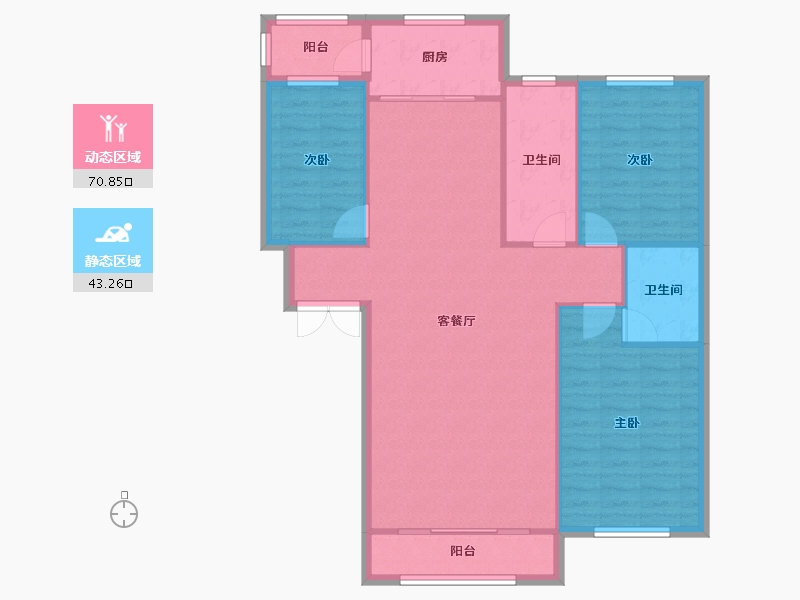 新疆维吾尔自治区-阿勒泰地区-蕴德泽园-104.09-户型库-动静分区