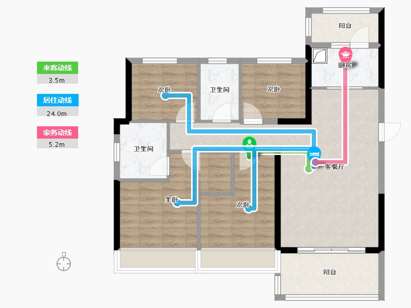 福建省-泉州市-雍锦和府-91.58-户型库-动静线