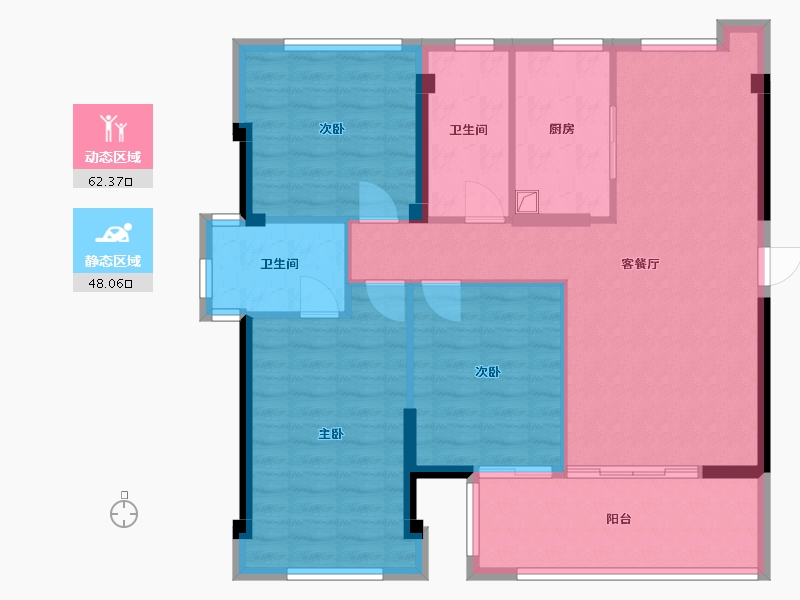 福建省-漳州市-品润滨江美域-100.00-户型库-动静分区