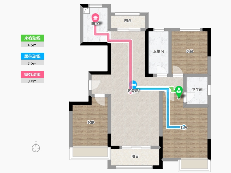 河南省-驻马店市-合和新城-107.24-户型库-动静线