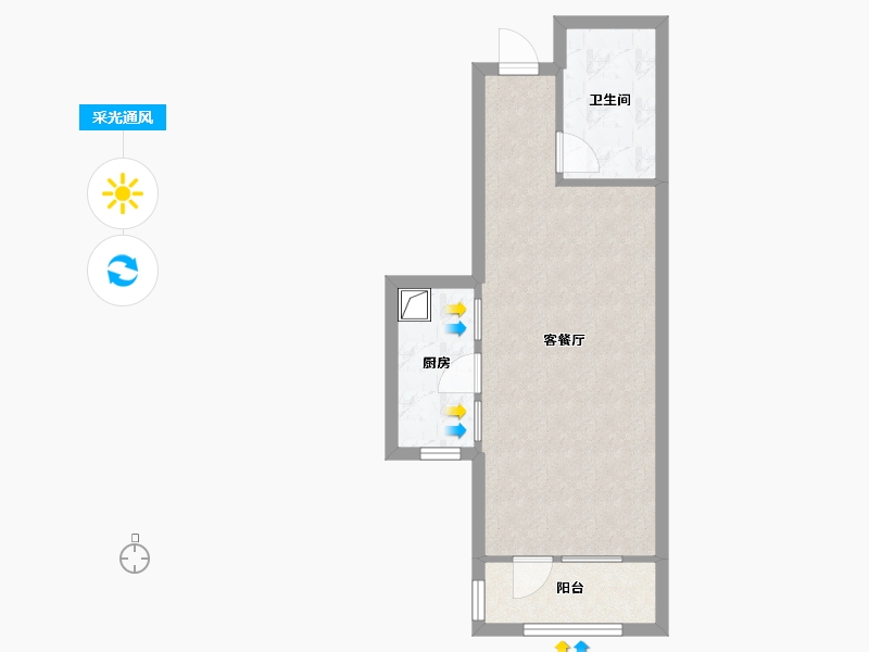 河北省-石家庄市-天鸿世家-46.74-户型库-采光通风