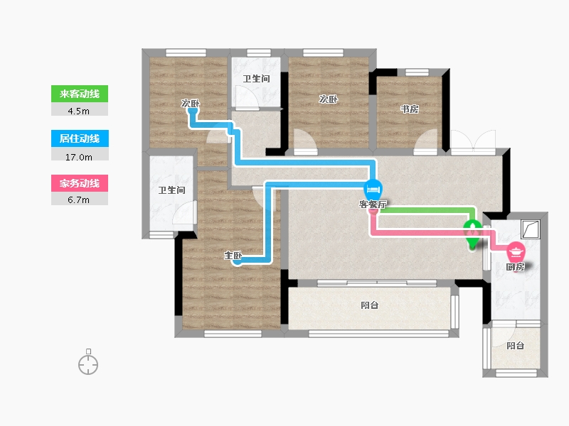 四川省-遂宁市-金科集美嘉悦-97.32-户型库-动静线