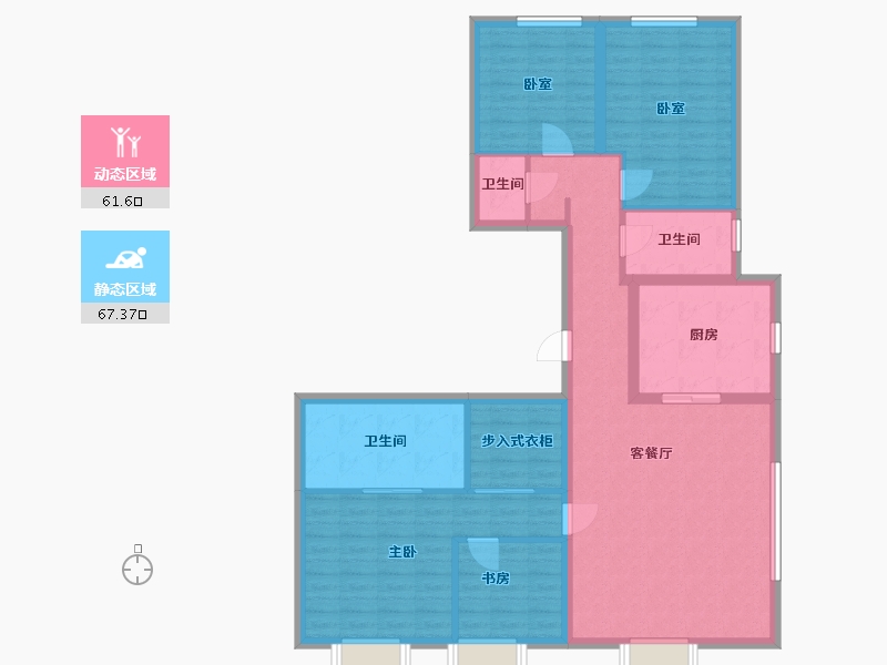 山东省-青岛市-万科翡翠长江-152.00-户型库-动静分区