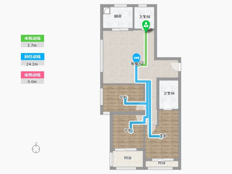 江苏省-苏州市-万科御玲珑-80.00-户型库-动静线