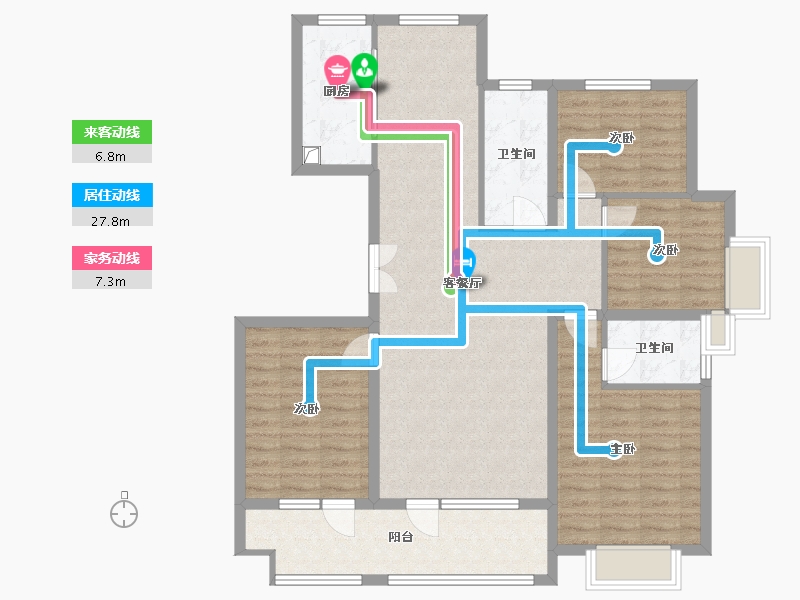 山东省-临沂市-书苑府邸西区-112.24-户型库-动静线