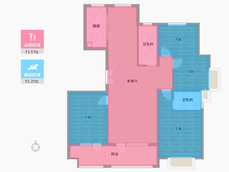 山东省-临沂市-书苑府邸西区-112.24-户型库-动静分区