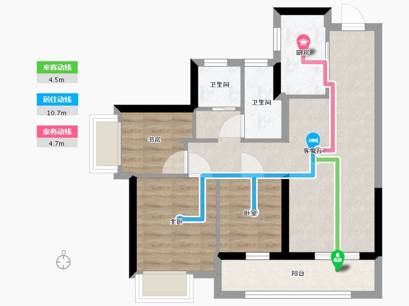 广东省-深圳市-万科光年四季-64.00-户型库-动静线