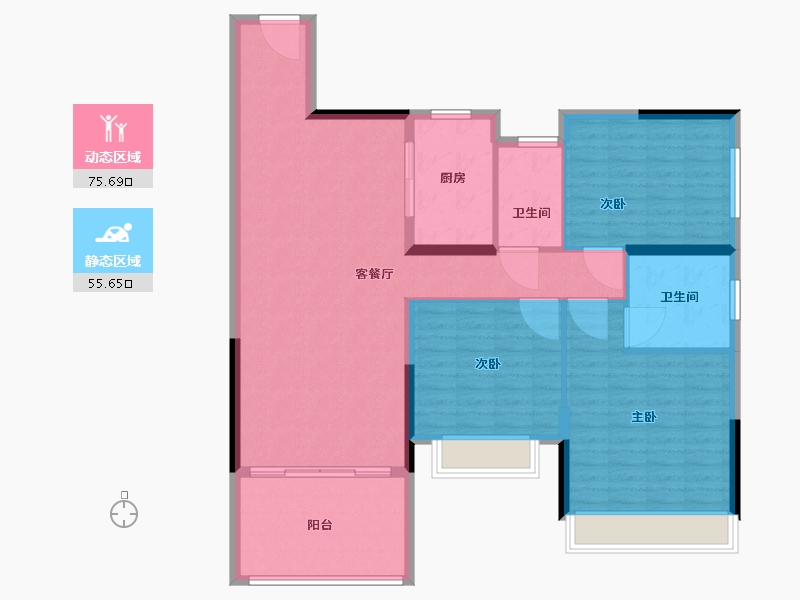 广西壮族自治区-贵港市-盛世荷悦府-120.00-户型库-动静分区