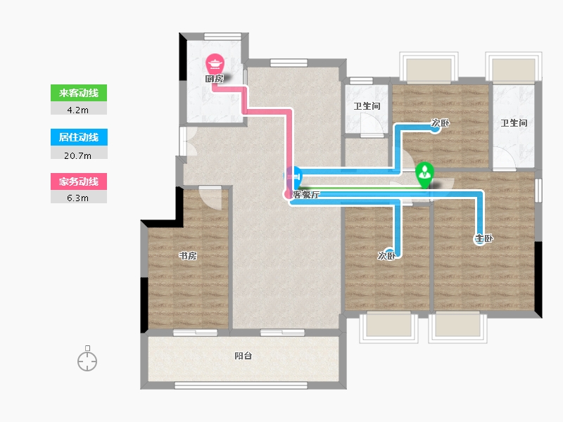 福建省-泉州市-中融天玺-130.00-户型库-动静线