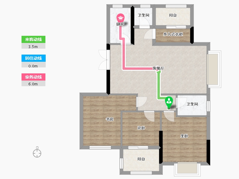 浙江省-衢州市-龙天和园(吉恒家园)-123.75-户型库-动静线