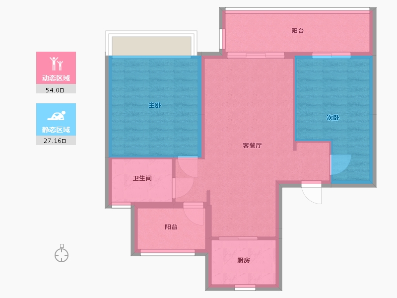 北京-北京市-紫宸苑-76.00-户型库-动静分区