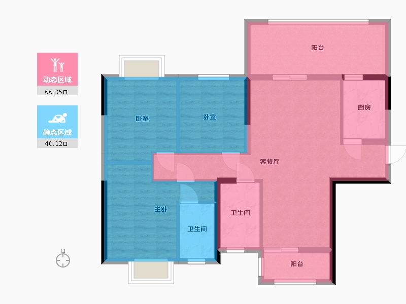 广西壮族自治区-南宁市-御水元筑-95.00-户型库-动静分区