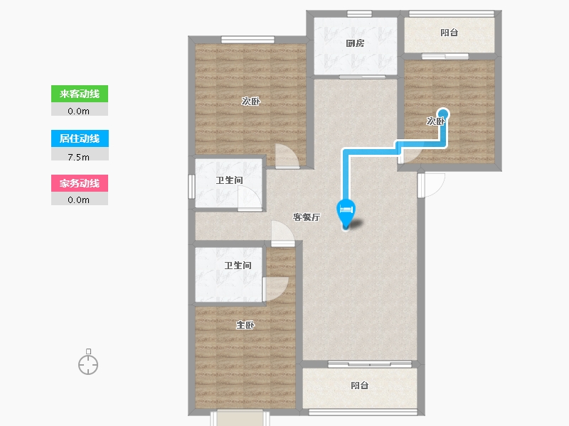 河南省-郑州市-故里新家园-北区-117.00-户型库-动静线