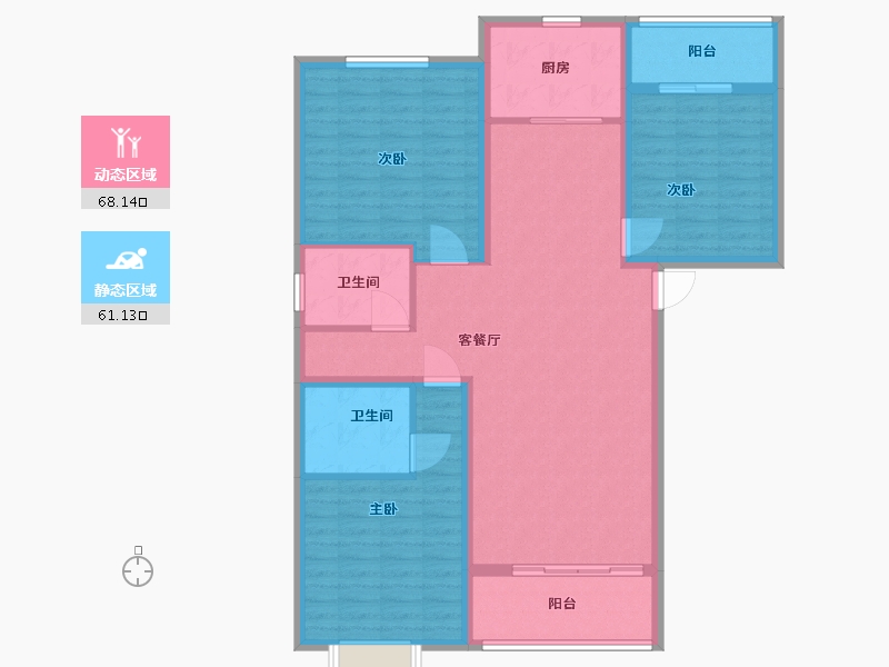 河南省-郑州市-故里新家园-北区-117.00-户型库-动静分区