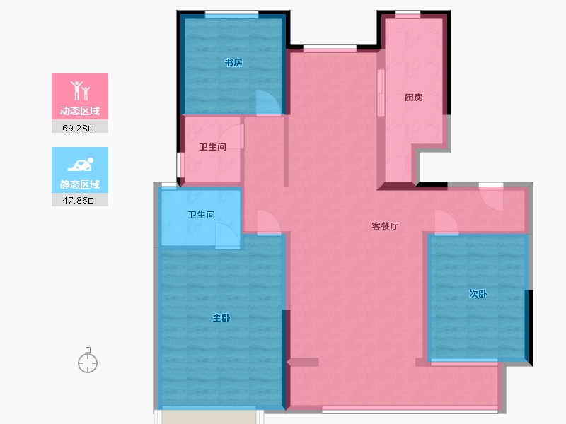 山东省-济南市-城投逸山府-105.06-户型库-动静分区