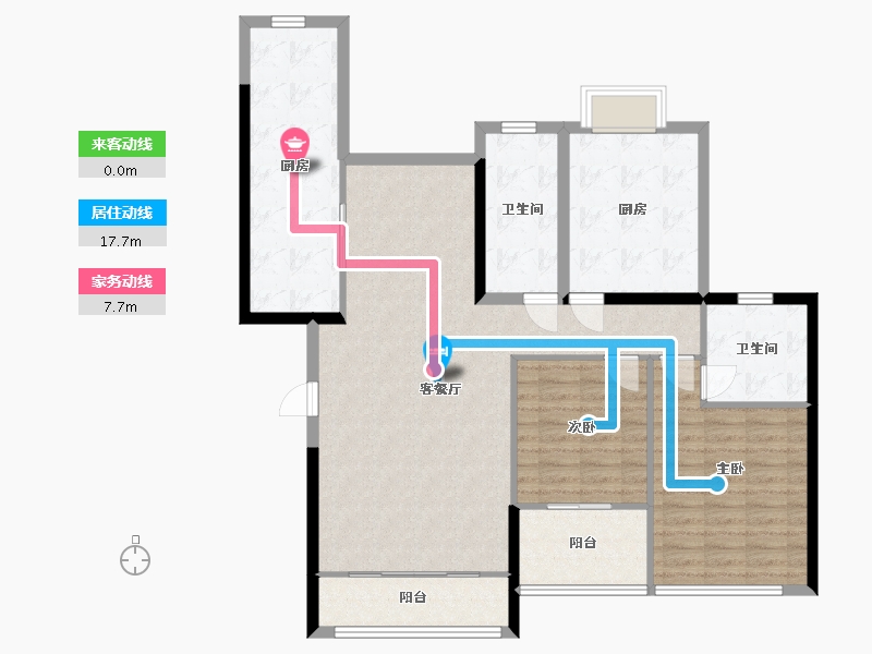 湖南省-常德市-青年新城-100.00-户型库-动静线