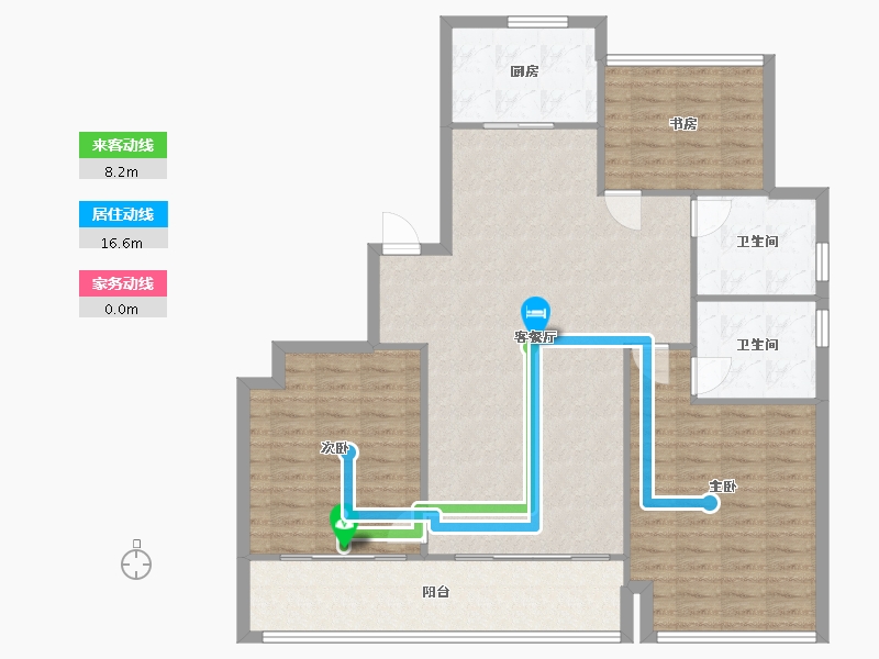 江苏省-苏州市-九龙仓翠樾庭-112.80-户型库-动静线