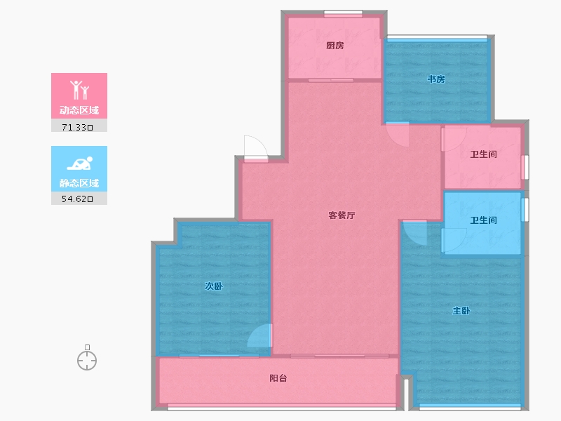 江苏省-苏州市-九龙仓翠樾庭-112.80-户型库-动静分区