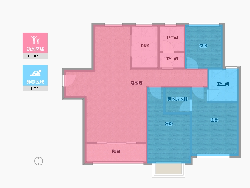 陕西省-西安市-全运村-110.00-户型库-动静分区