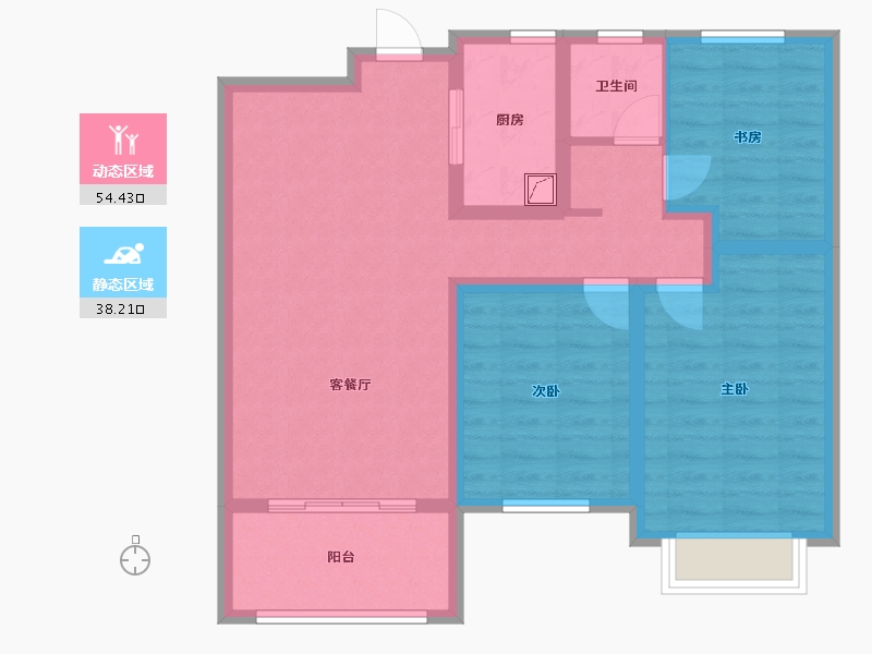 山东省-德州市-康博公馆-82.00-户型库-动静分区