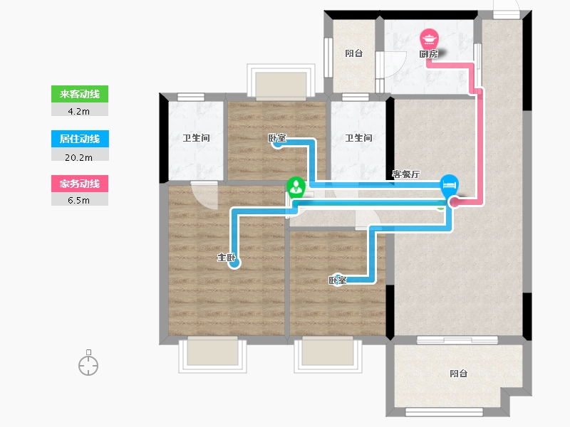 广东省-中山市-融创溪湾首府-89.94-户型库-动静线