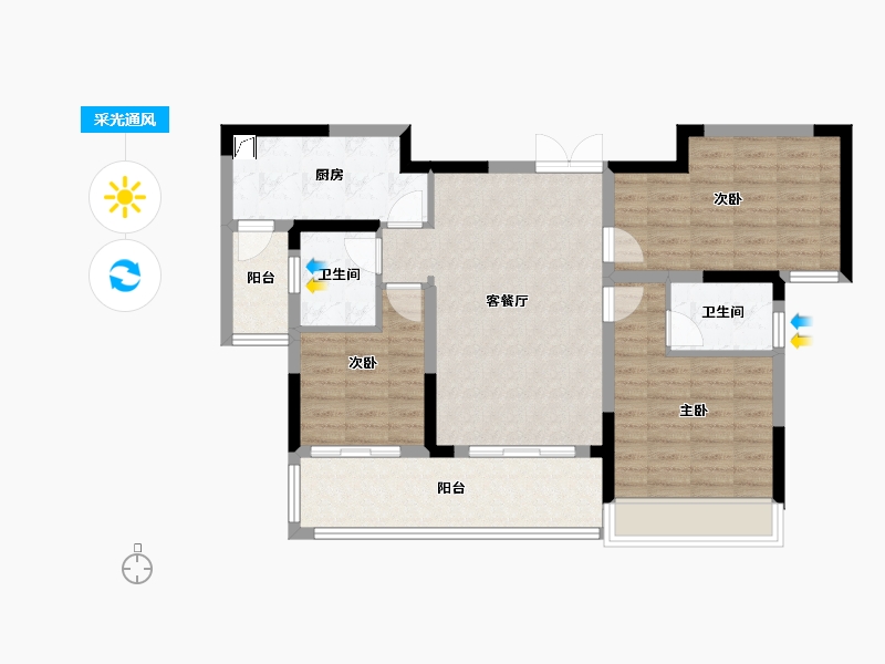 贵州省-贵阳市-天一观山阅-99.00-户型库-采光通风